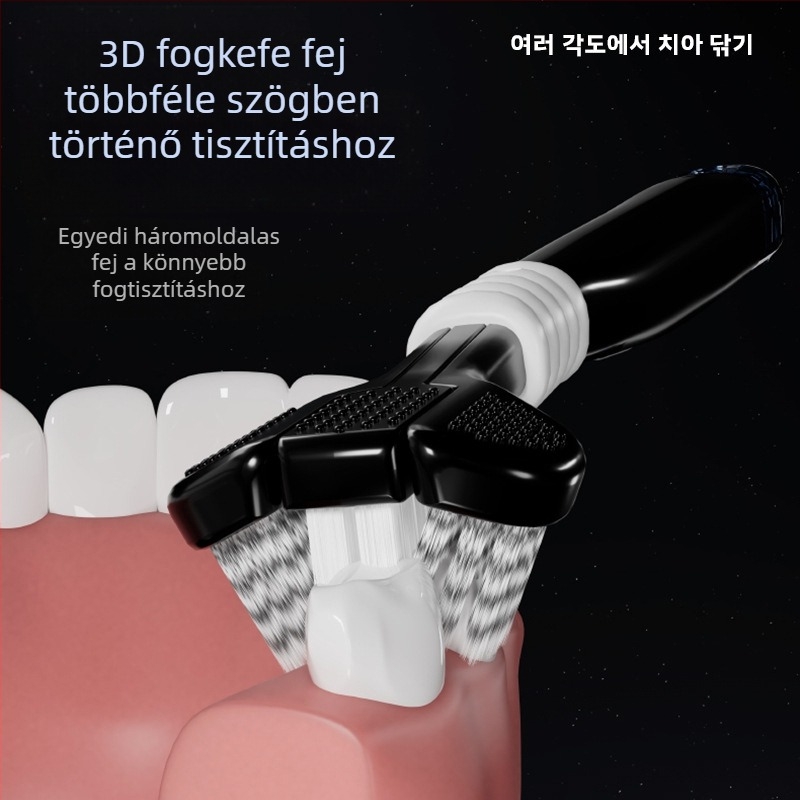 Háromoldalas fogkefe felnőttek számára ínyvédővel és puha sörtékkel | Banner/Benoy márka | Manuális fogkefe