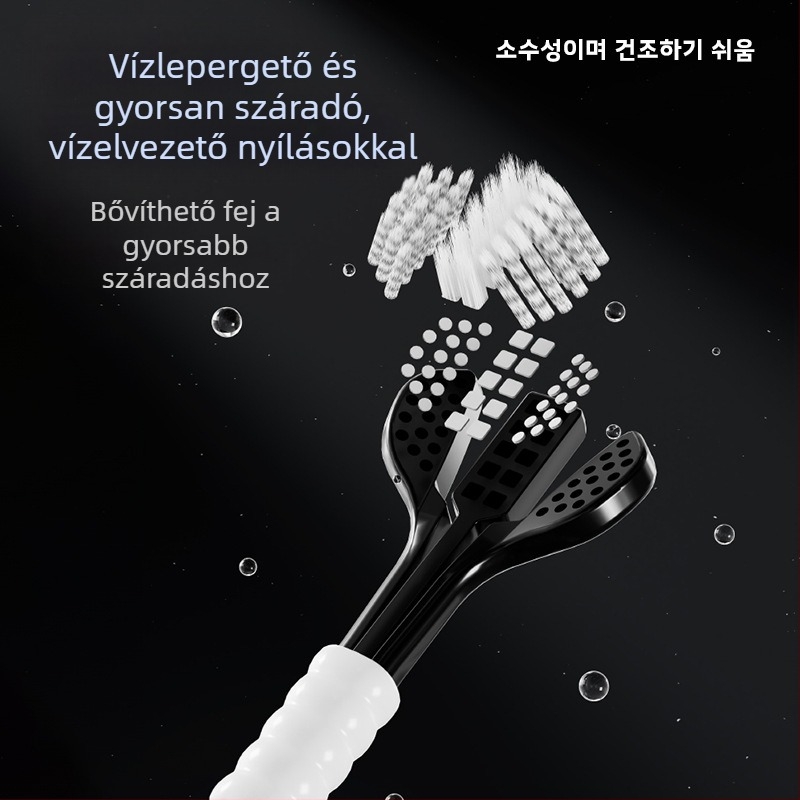 Háromoldalas fogkefe felnőttek számára ínyvédővel és puha sörtékkel | Banner/Benoy márka | Manuális fogkefe