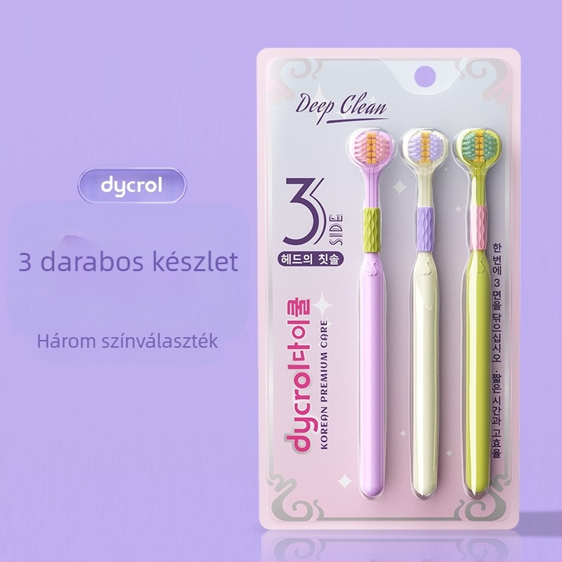 Háromoldalas fogkefe felnőttek számára ínyvédővel és puha sörtékkel | Banner/Benoy márka | Manuális fogkefe