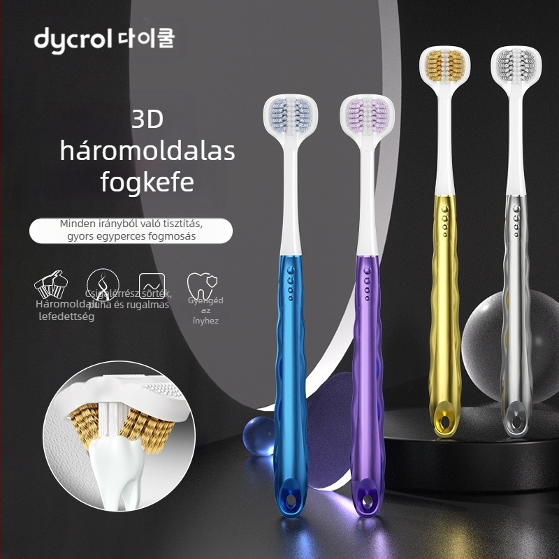 Háromoldalas fogkefe felnőttek számára ínyvédővel és puha sörtékkel | Banner/Benoy márka | Manuális fogkefe