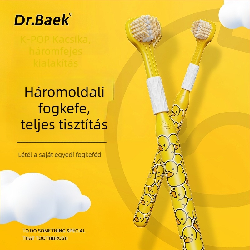 Háromoldalas fogkefe felnőttek számára ínyvédővel és puha sörtékkel | Banner/Benoy márka | Manuális fogkefe