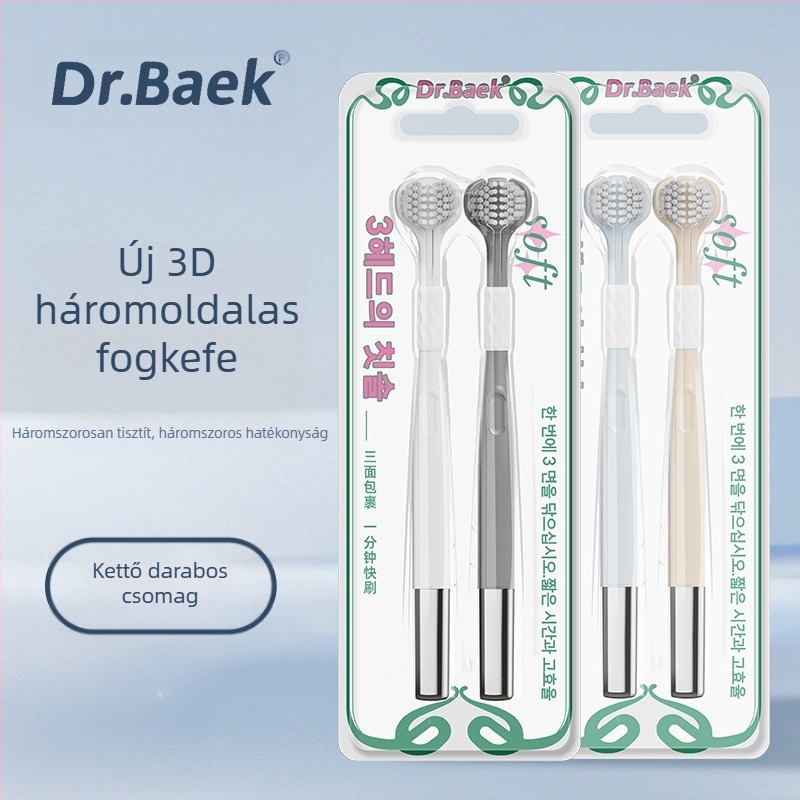 Háromoldalas fogkefe felnőttek számára ínyvédővel és puha sörtékkel | Banner/Benoy márka | Manuális fogkefe
