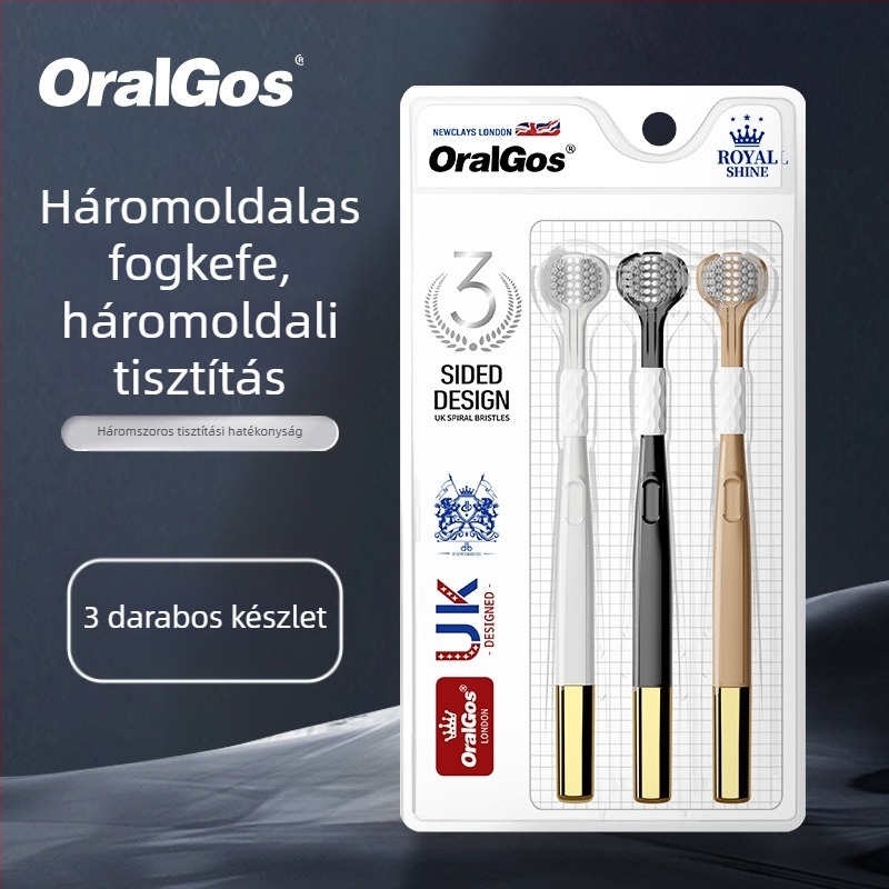 Háromoldalas fogkefe felnőttek számára ínyvédővel és puha sörtékkel | Banner/Benoy márka | Manuális fogkefe
