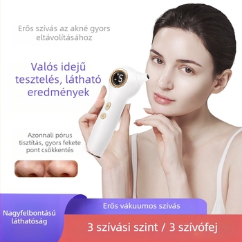 Látványos fekete pöttyök eltávolító készülék — ultrahangos rezgéssel, kézi, modell ZM613, ABS ház, 3 fokozat beállítás