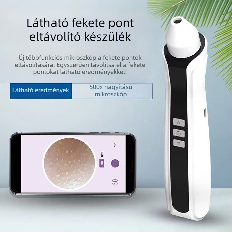 Látványos fekete pöttyök eltávolító készülék — ultrahangos rezgéssel, kézi, modell ZM613, ABS ház, 3 fokozat beállítás