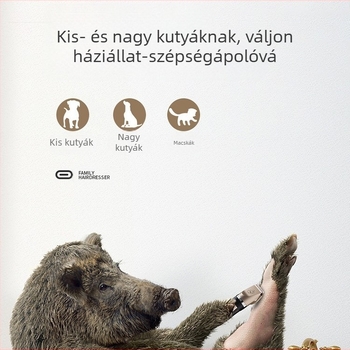 Oaks A5 Kisállat hajvágó – újratölthető, 5W, beépített akkumulátor, kivehető és mosható vágófej, univerzális a kutyák és macskák számára