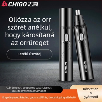 Chigo orrszőr-trimmel, kivehető és mosható fejjel, modell CX-ZD2, újratölthető, beépített 300–500 mAh akkumulátor, ABS anyag