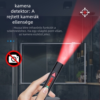 S68 vezeték nélküli jeleladó – toll formájú kamera–detektor, frekvenciatartomány 1-8000, érzékelési tartomány 0.1-10, méretek 120×18×18 mm