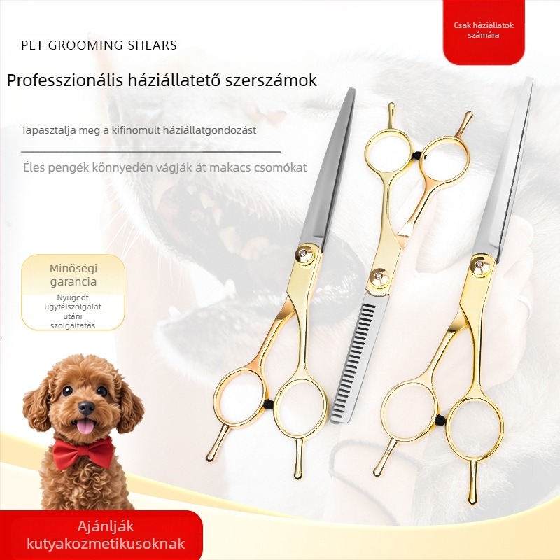 Kutyák ápolására szolgáló olló – rozsdamentes acél + cinkötvözet, kozmetikai olló, Tanizaki, 500 darabos csomag, kutyák számára