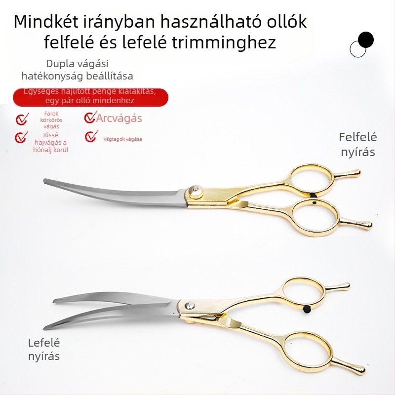Kutyák ápolására szolgáló olló – rozsdamentes acél + cinkötvözet, kozmetikai olló, Tanizaki, 500 darabos csomag, kutyák számára