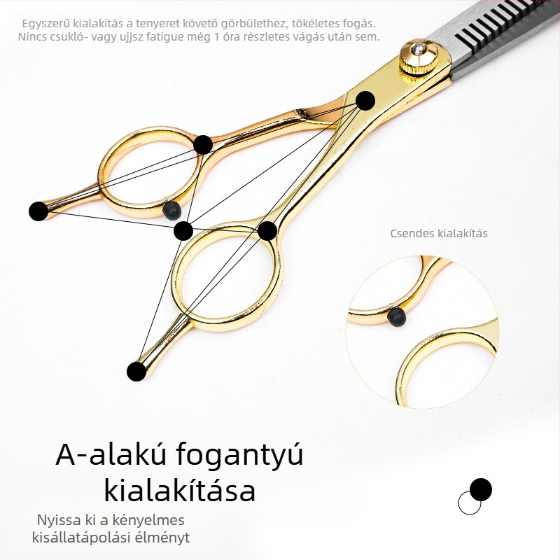 Kutyák ápolására szolgáló olló – rozsdamentes acél + cinkötvözet, kozmetikai olló, Tanizaki, 500 darabos csomag, kutyák számára