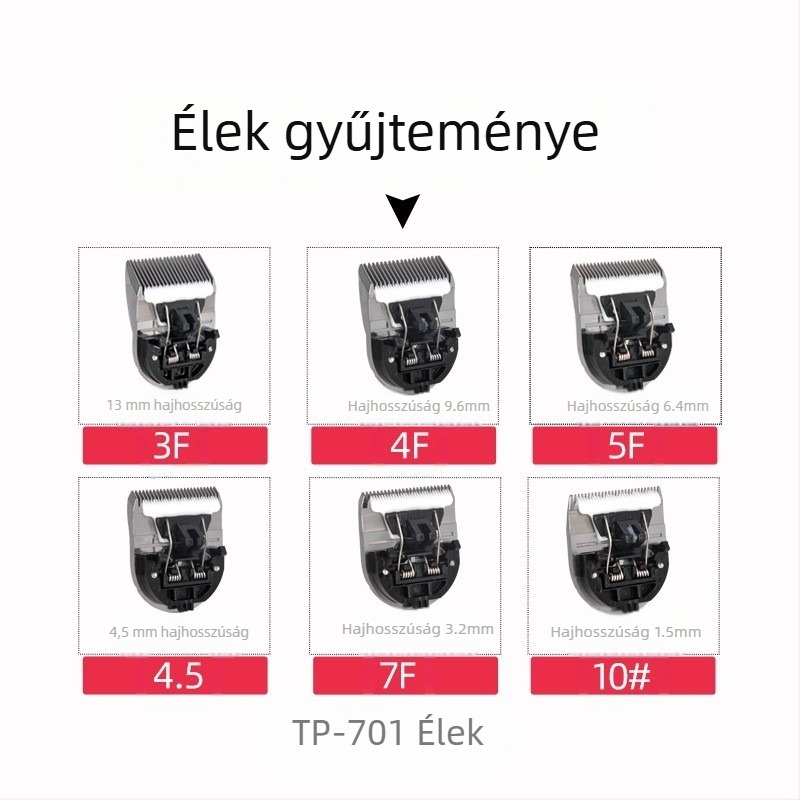 Elektronikus állatgondozó hajvágó TP-901/701/301, professzionális állati penge, ápolási eszköz