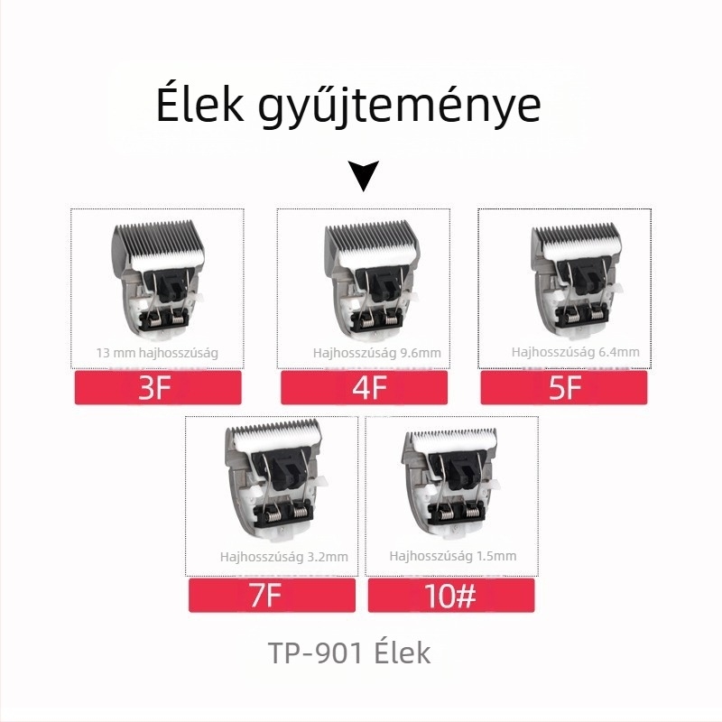 Elektronikus állatgondozó hajvágó TP-901/701/301, professzionális állati penge, ápolási eszköz