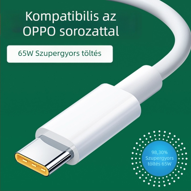 Type-C adatkábel gyors töltéshez, 20W max, TPE, egyfejes kialakítás, 3C tanúsítvány