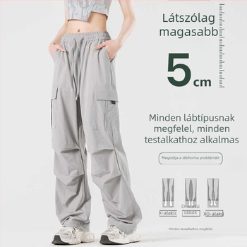 Uniszex nyári sportnadrág vékony ice silk anyagból, nagy zsebekkel, gyorsan száradó