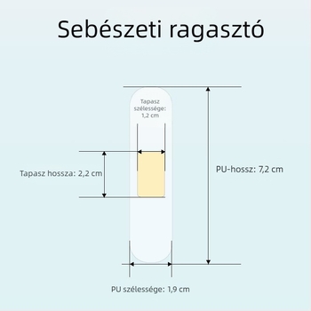 Rugalmas szövésű kör alakú vízálló sebtapasz, 100 darabos doboz, egyszer használatos, vérvételre és lábvédelemre