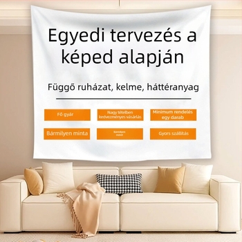 Halloween hangulatú dekoratív hátteretapéta, 100% poliészter, nordic stílus, digitális hőtranszfer nyomtatás, téglalap alakú, mintázat: rajzfilmek/anime