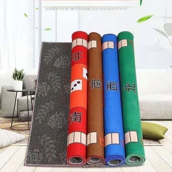 Új kínai stílusú asztalterítő, négyzet alakú, vízálló, csúszásmentes, kopásálló, geometriai mintázat