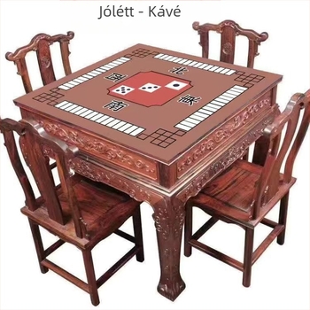 Új kínai stílusú asztalterítő, négyzet alakú, vízálló, csúszásmentes, kopásálló, geometriai mintázat