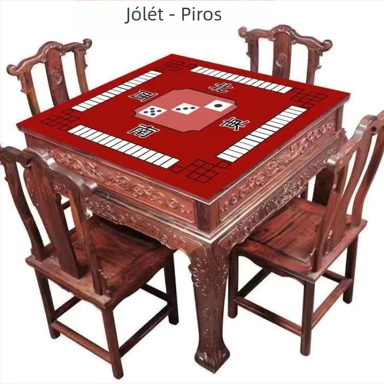 Új kínai stílusú asztalterítő, négyzet alakú, vízálló, csúszásmentes, kopásálló, geometriai mintázat