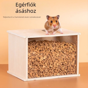 Fából készült hörcsög ásó- és rejtekdoboz — DIY tájkép-készlet, márka Cute love new