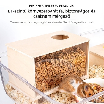 Fából készült hörcsög ásó- és rejtekdoboz — DIY tájkép-készlet, márka Cute love new