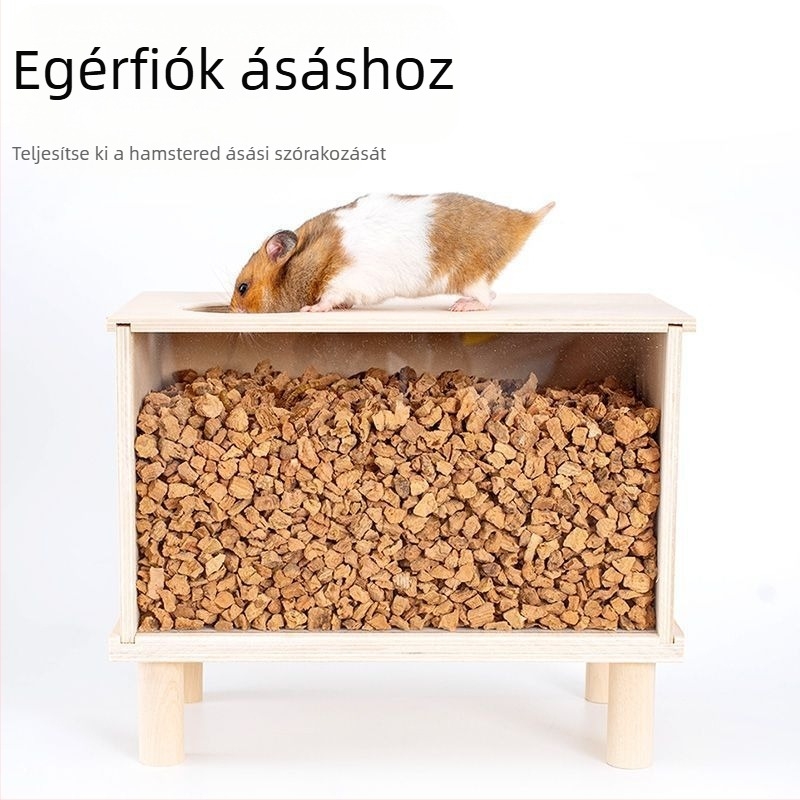 Fából készült hörcsög ásó- és rejtekdoboz — DIY tájkép-készlet, márka Cute love new