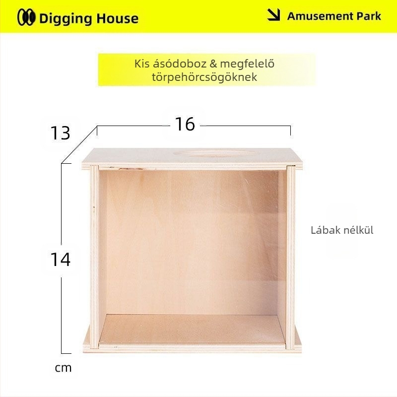 Fából készült hörcsög ásó- és rejtekdoboz — DIY tájkép-készlet, márka Cute love new