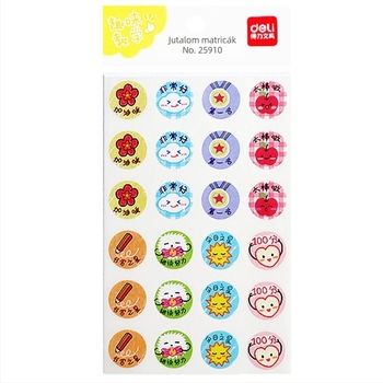 Deli Bonus Stickers – Gyerekeknek jutalmazó matricák, Modell 25917, Öntapadós, Nyomtatott, Zsákos csomagolás, Stílus Lovable Wind