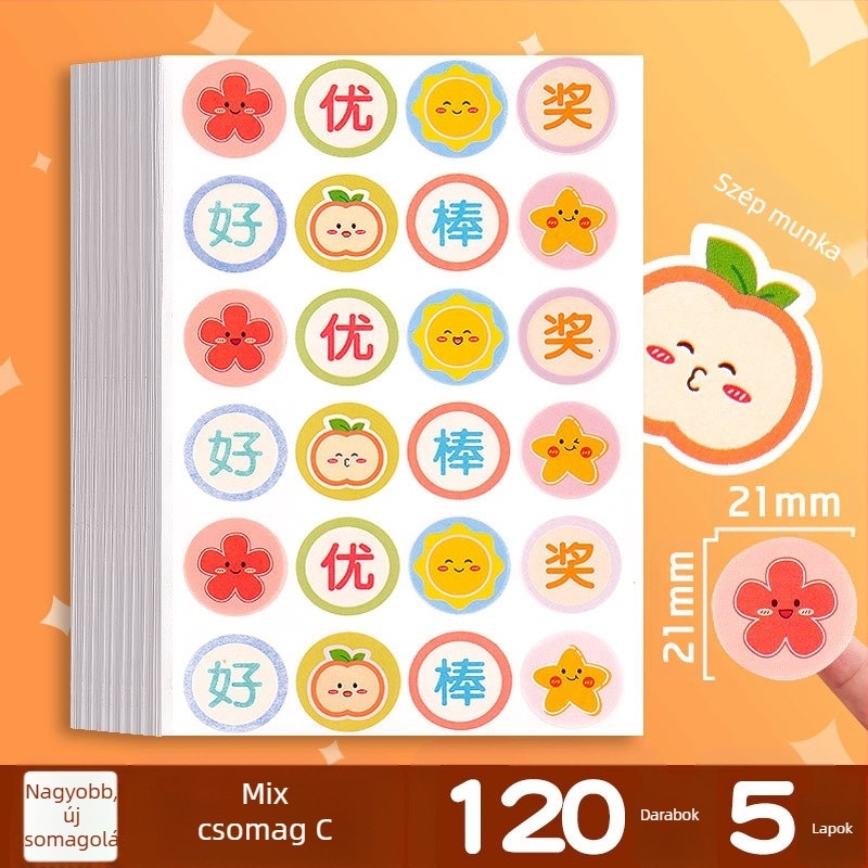 Deli Bonus Stickers – Gyerekeknek jutalmazó matricák, Modell 25917, Öntapadós, Nyomtatott, Zsákos csomagolás, Stílus Lovable Wind