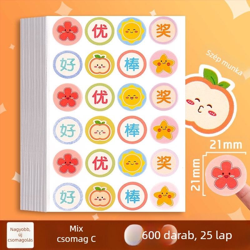 Deli Bonus Stickers – Gyerekeknek jutalmazó matricák, Modell 25917, Öntapadós, Nyomtatott, Zsákos csomagolás, Stílus Lovable Wind