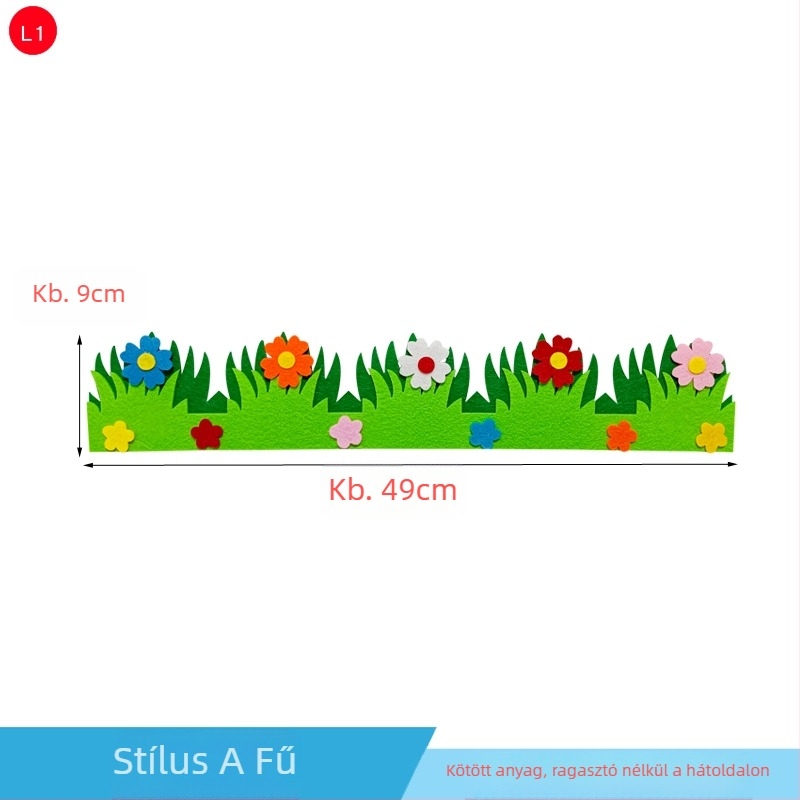 Graffiti falmatrica gyermekeknek – fű mintázatú, gyerekszoba, modern egyszerű stílus, 1 darab