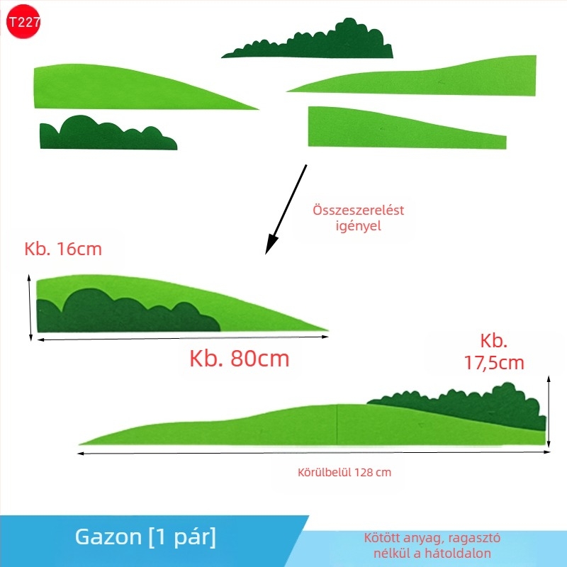 Graffiti falmatrica gyermekeknek – fű mintázatú, gyerekszoba, modern egyszerű stílus, 1 darab