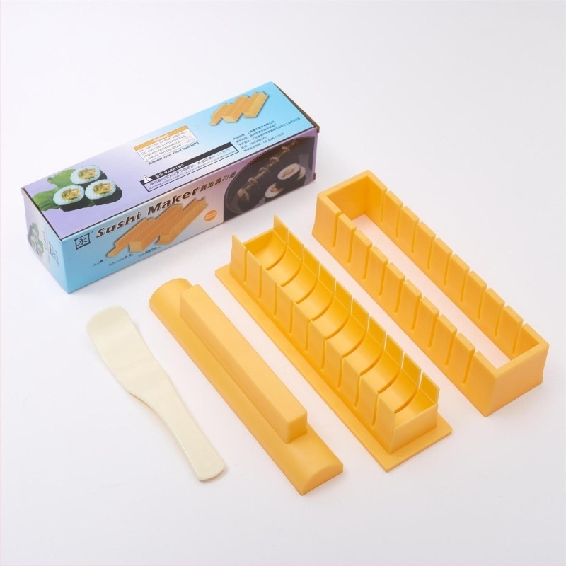 Sushi formázó készlet, 10 darab – DIY, HIPS anyag, koreai stílus, testreszabható