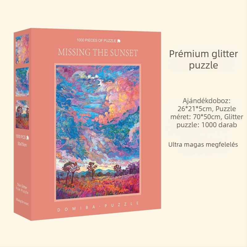 Lapos puzzle, karton alapanyag, Zhejiang származású, Great beauty márka, testre szabható a rajzok szerint