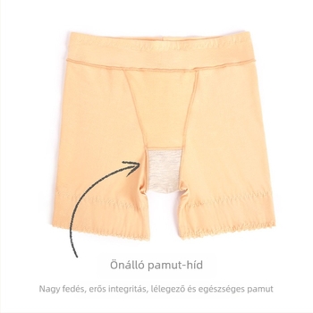 Női biztonsági rövidnadrág – átlátszatlanság elleni, alacsony derék, egyszínű pamut alsónadrág viszkóz bélésével (90% pamut, 80% viszkóz)