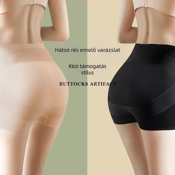 Női biztonsági nadrág, magas derekú, kötött nejlon anyagból, csíkos mintázat, ágyéktáji bélés 100% pamut