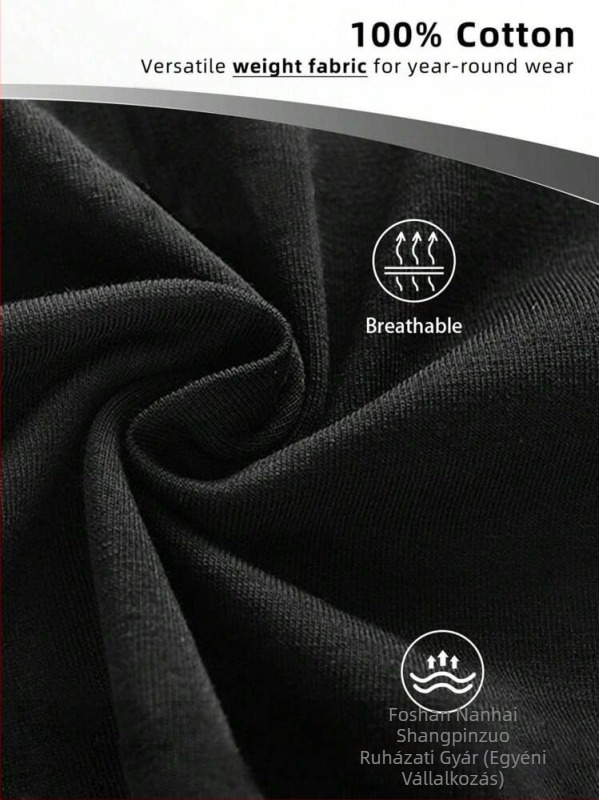 Pamut casual rövid ujjú póló ló mintával, kerek nyakú