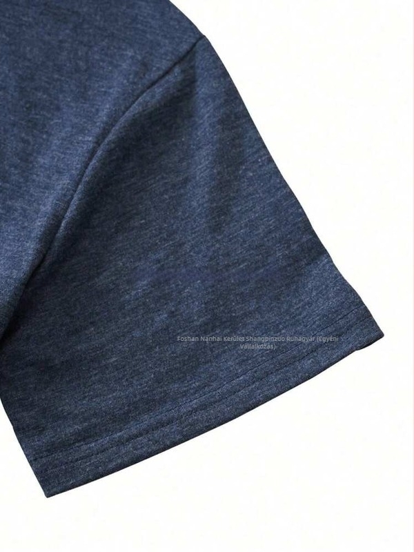 Óceánmintás lazán szabott rövidujjú póló, kerek nyakú, Nylon 95%+ Milk Silk hatás, hossz 50–65 cm, japán-koreai lazább stílus