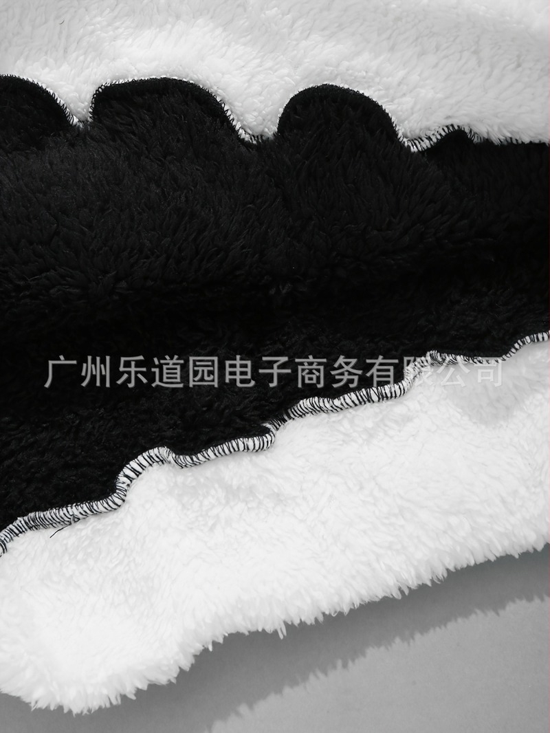 Női bársonyos kapucnis pulóver zsebekkel, macskafül dizájnnal, blokkos minta, vastag, őszi 2024