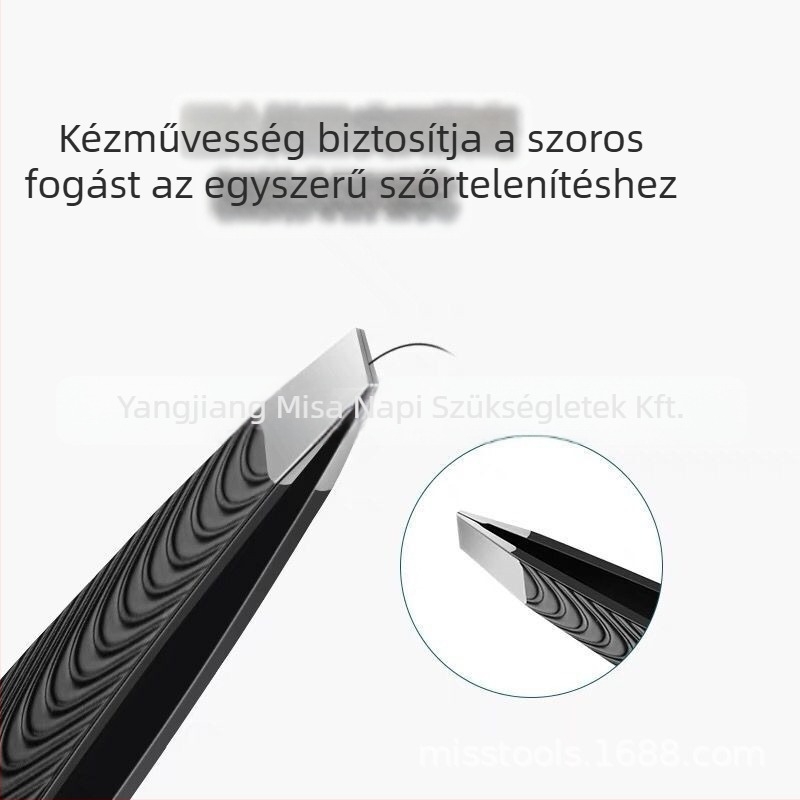Hullám mintázatú szemöldökclip és mini csipesz – rozsdamentes acél, szemöldök formázó eszköz