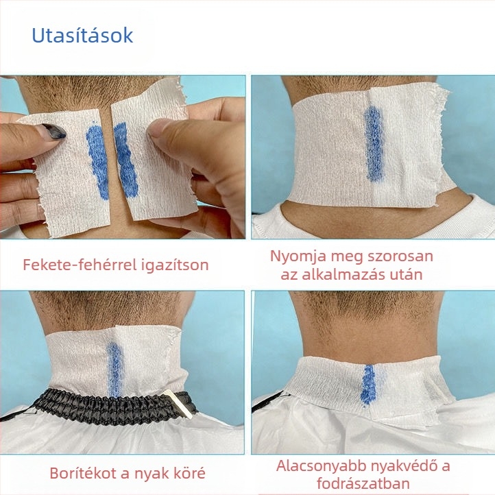 Egyszer használatos nyakvédő papír fodrászszalonhoz – Shengfa, Guangzhou eredetű, kizárólag fodrászszalonok számára