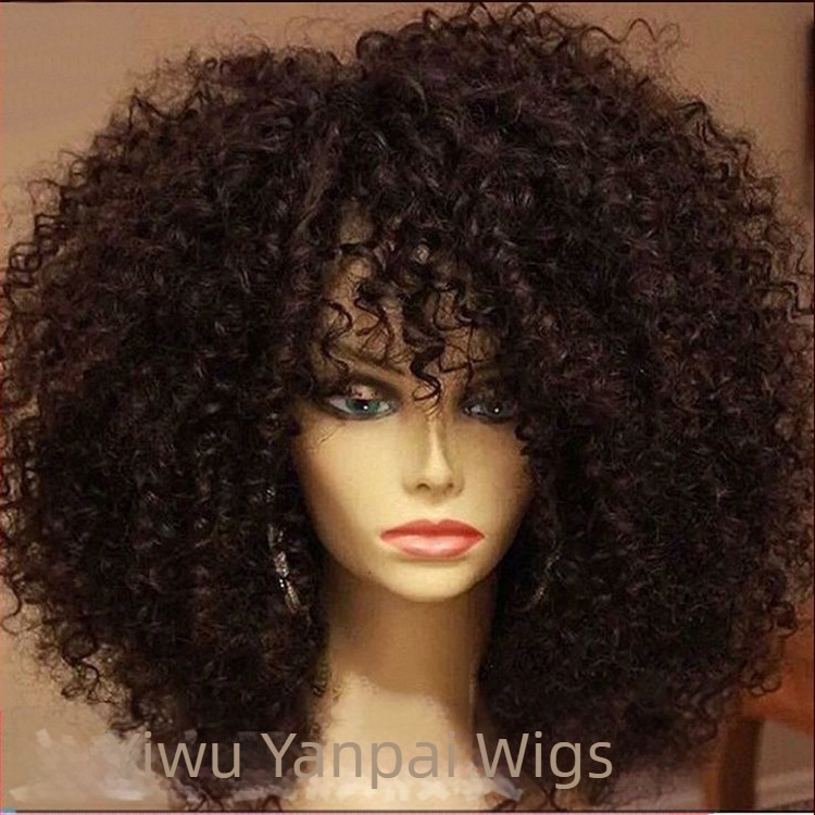 Exotikus stílusú rövid göndör paróka készlet, hőálló rostból, élethű megjelenés, nőknek; nem festhető