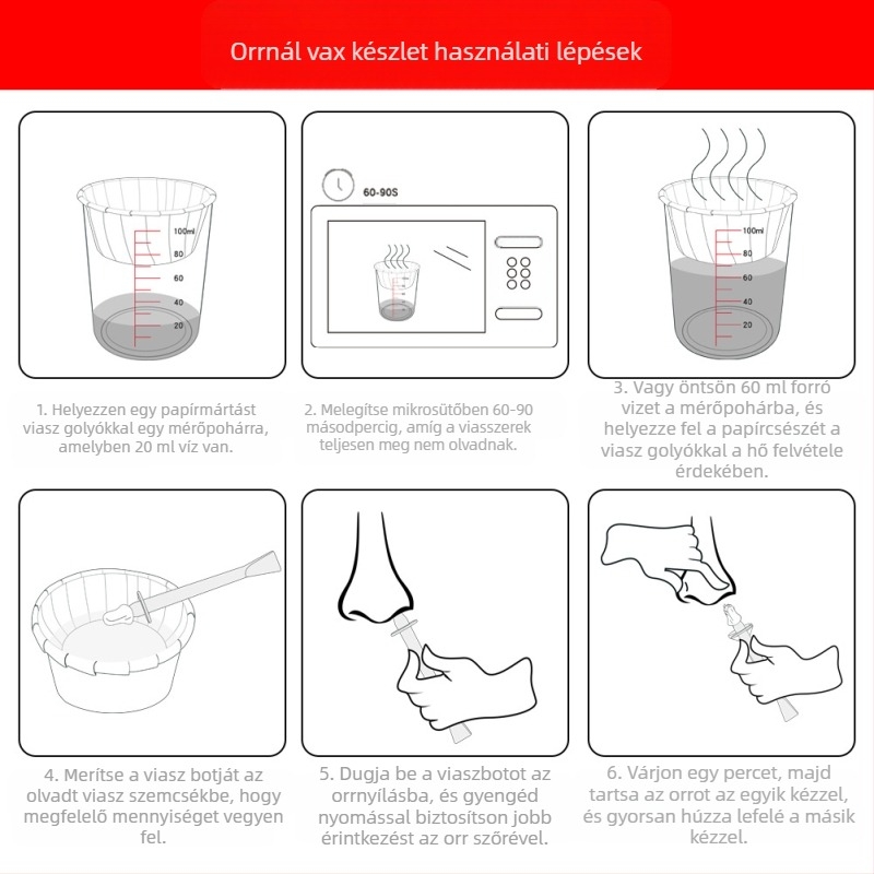 LIDDY Orr viasz készlet – Orrszőrzet eltávolítása viasszal, 150 g