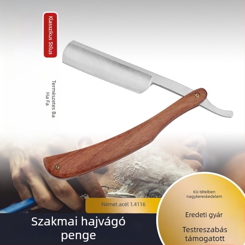 Kézi összecsukható borotva a borotválkozáshoz és ápoláshoz, egy pengével