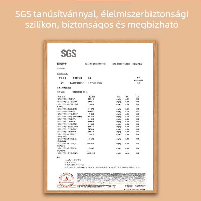 Slika Élelmiszer-minőségű szilikon egyenes cső, biológiailag lebomló