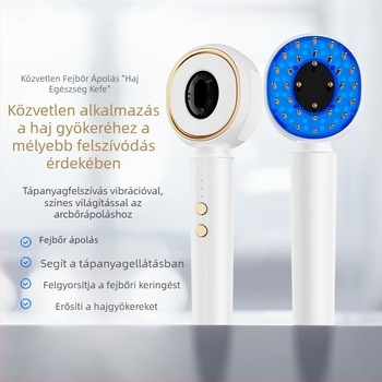 EMS mikroáramú vibrációs hajmasszírozó fésű, háztartási használatra, modell 2024, 3 beállítás