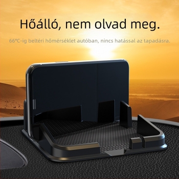 Autótelefon-tartó és műszerfalra szerelhető tartó, szilikon csúszásmentes párna, kreatív többfunkciós, modell 2160, márka 3R