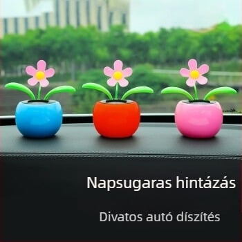 Műanyag belső autó dekoráció a középkonzolhoz, napraforgó motívum, egyszerű stílus, márka 1