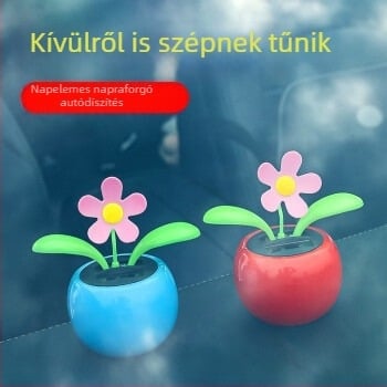 Műanyag belső autó dekoráció a középkonzolhoz, napraforgó motívum, egyszerű stílus, márka 1